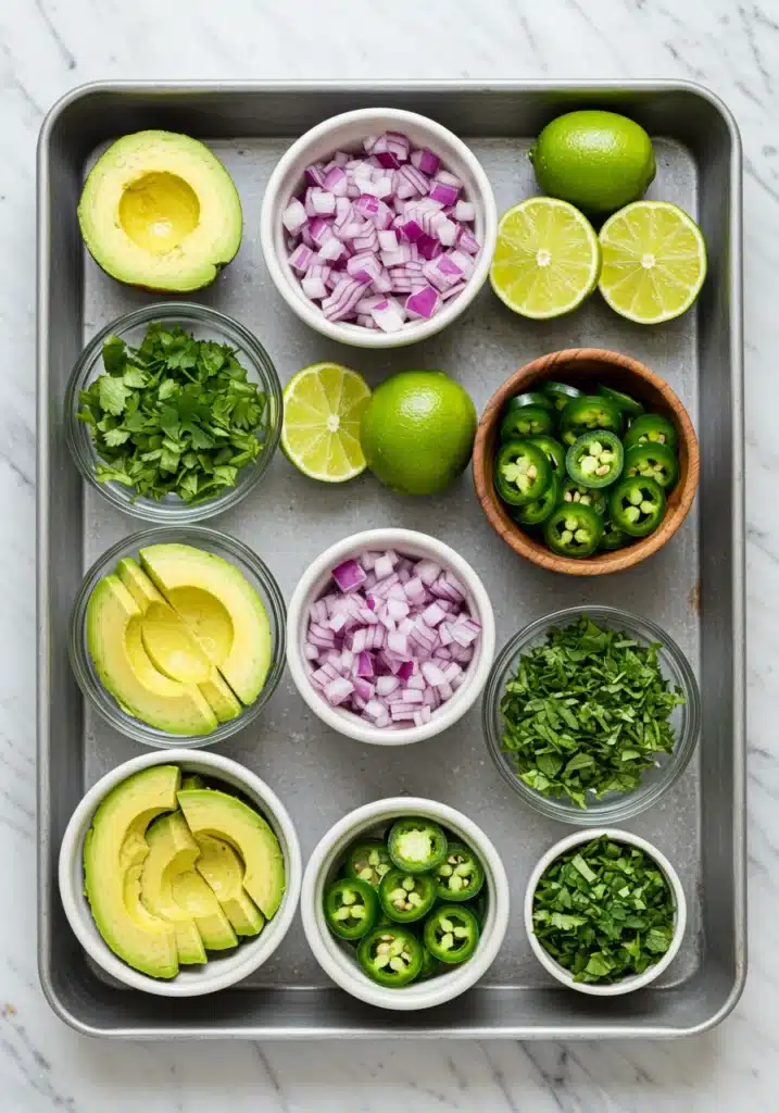 A tray of toppings for purple black bean soup