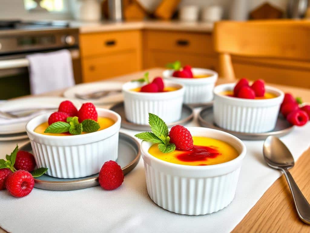 Baked Raspberry Custard