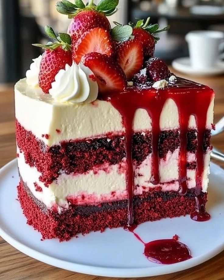 Red Velvet Strawberry Cheesecake Recipe
