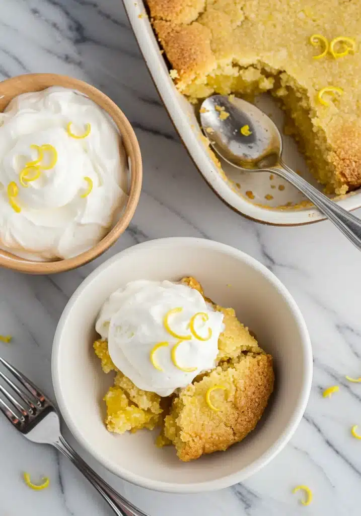 A bowl of whipped cream or a scoop of vanilla ice cream being